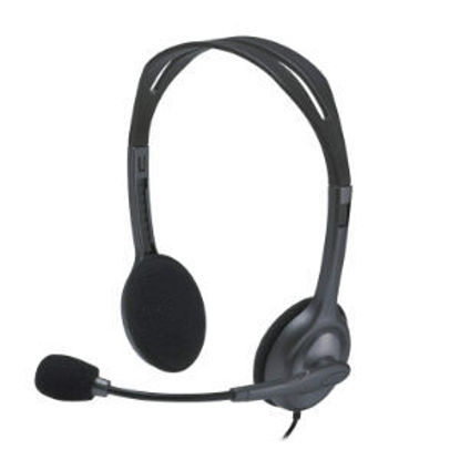 Picture of Logitech 981-000588 H111 Basic Stereo Headset with Single 3.5mm Jack
