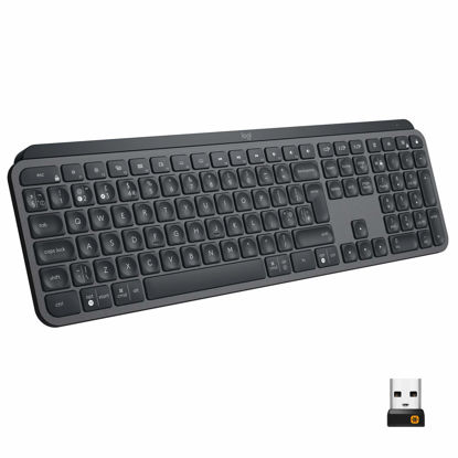 Picture of Logitech MX Keys Advanced Illuminated Wireless Keyboard, Bluetooth, Tactile Responsive Typing