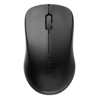 Picture of RAPOO 1620 Wireless Mosuse, 2.4 GHz with USB Nano Receiver, Optical Tracking, Ambidextrous, PC/Mac/Laptop - Black