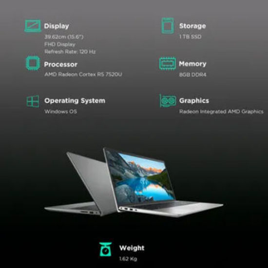 SuperSetu. Product Reviews. DELL INSPIRON 15 3535(IN3535YM9GN001ORS1)15.6INCH FHD/RYZEN 5 7520U
